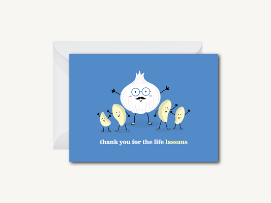 Thank You for the Life Lassans (Male) - Greeting Card
