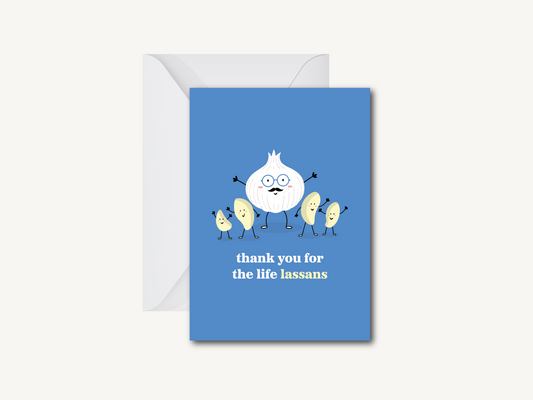 Thank You for the Life Lassans (Male) - Greeting Card (Large)