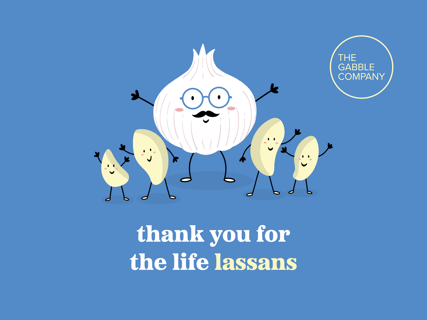 Thank You for the Life Lassans (Male) - Greeting Card (Large)