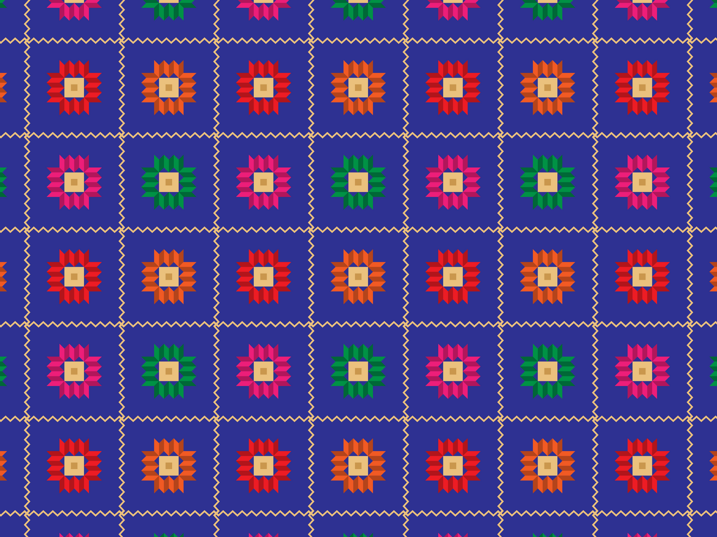 Phulkari Collection - Boxed Set of 8 Greeting Cards