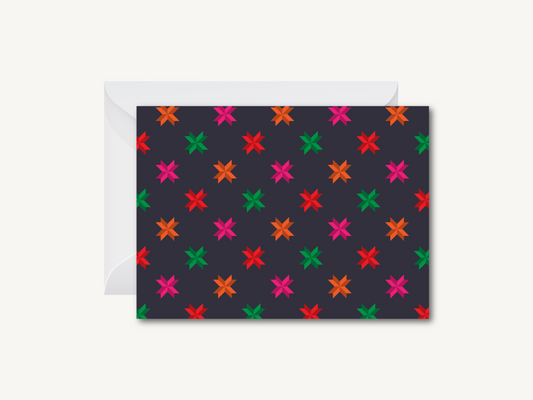 Phulkari Pattern (E) - Greeting Card